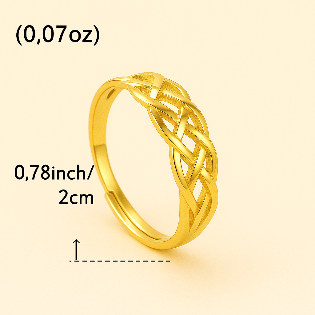 Eleganter geflochtener Ring - Stilvolles Design für Frauen