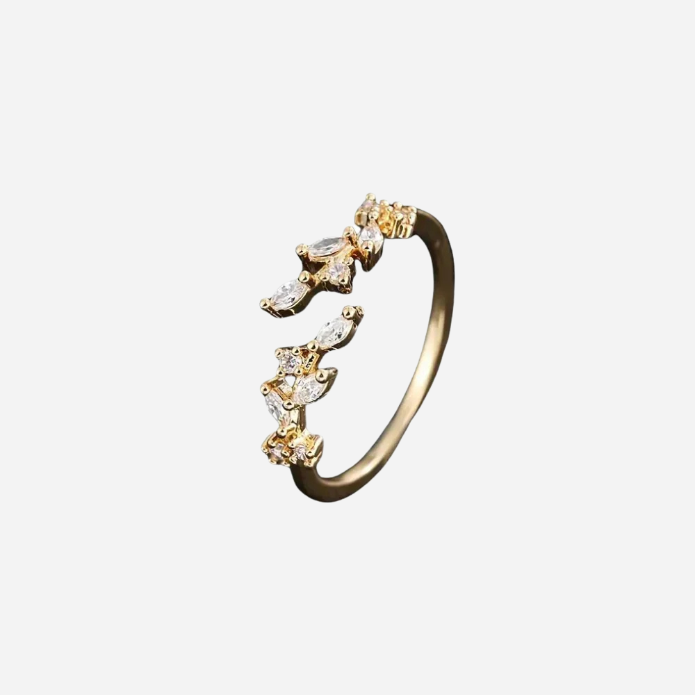 Georgia | Gold Ring mit offenem Zirkonium
