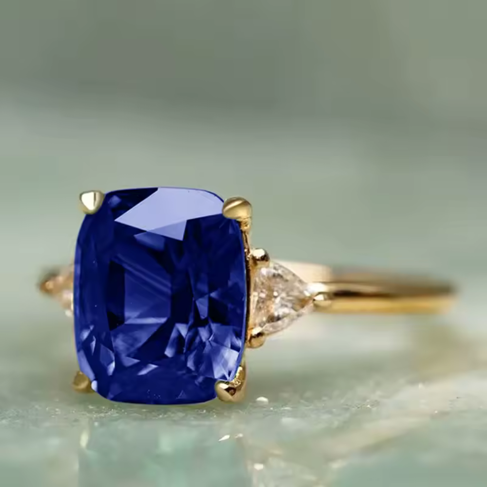 Josephine | Gold Ring mit grünem Zirkon