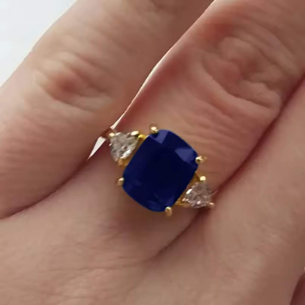 Josephine | Gold Ring mit grünem Zirkon