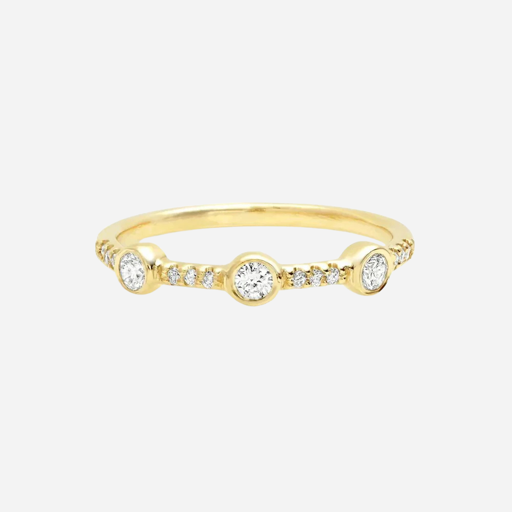 Lila | Vintage Gold und Zirkonium Ring