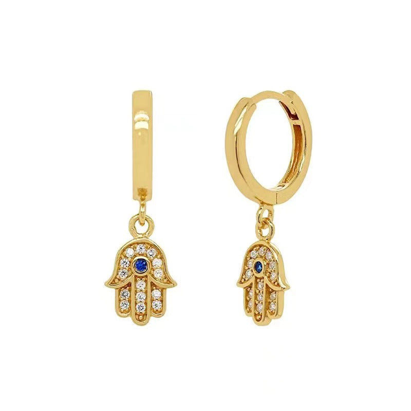 Batya Hamsaringe in Gold - 925 Sterling Silber