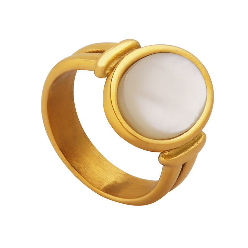 Belle Gold Muschel Ring