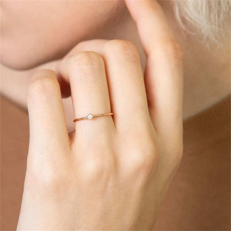 Amelia Geburtsstein Stapler Ring