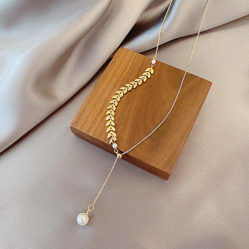 Gold Halskette mit Perle