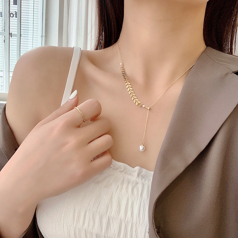 Gold Halskette mit Perle