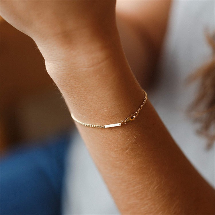 Rosmarin Goldkettenarmband