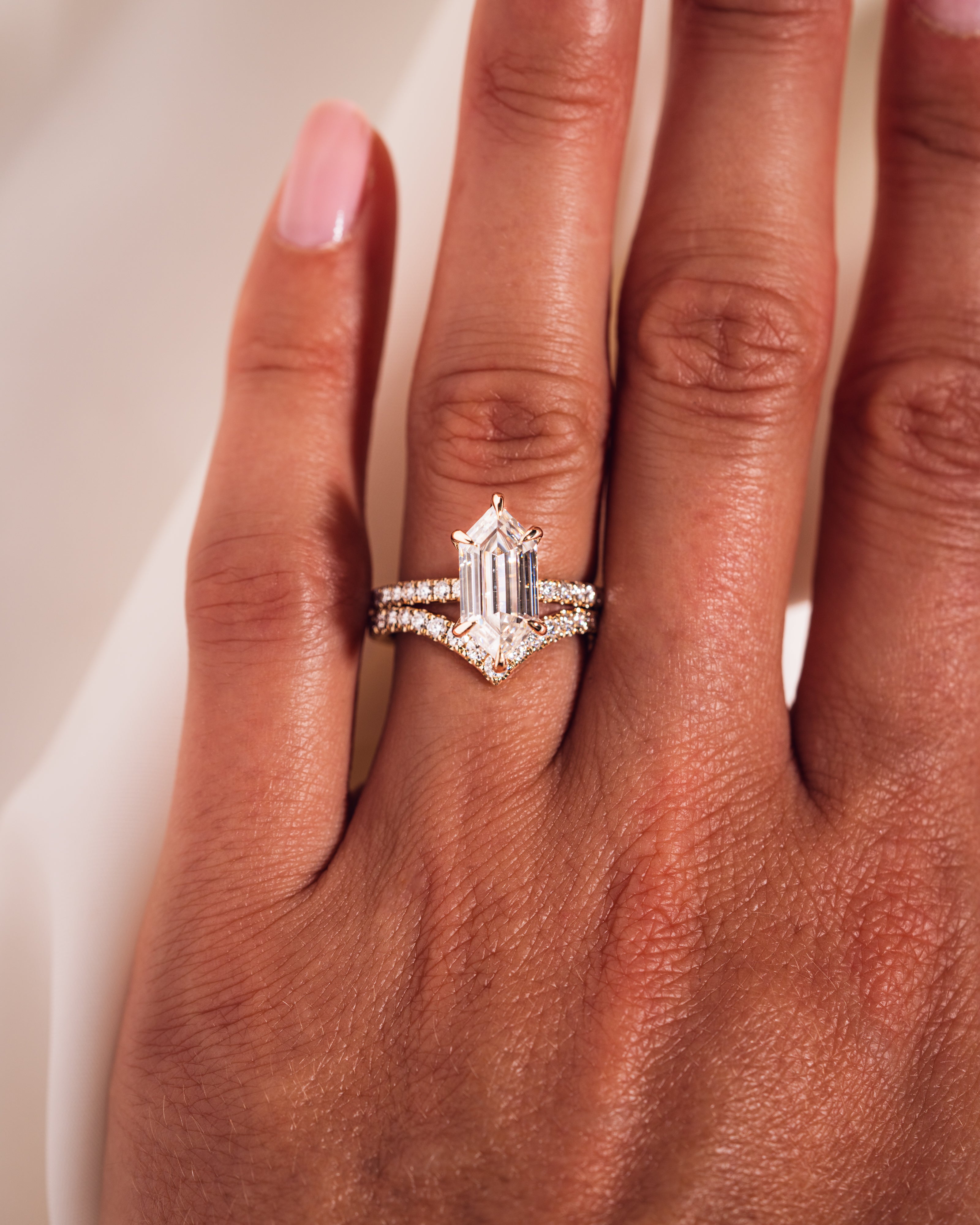 Jody - Längliches Sechseck | Gold