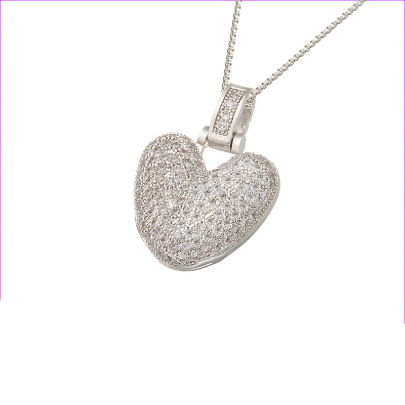 Pave Bubble Initial Halskette