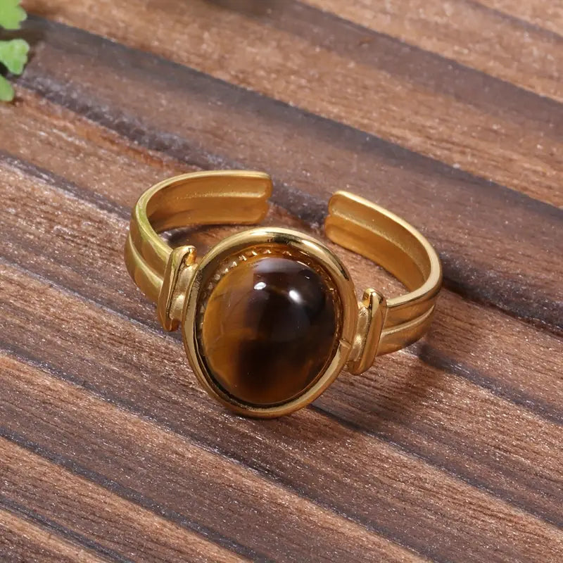 Vivi Vintage Retro Oval Ring