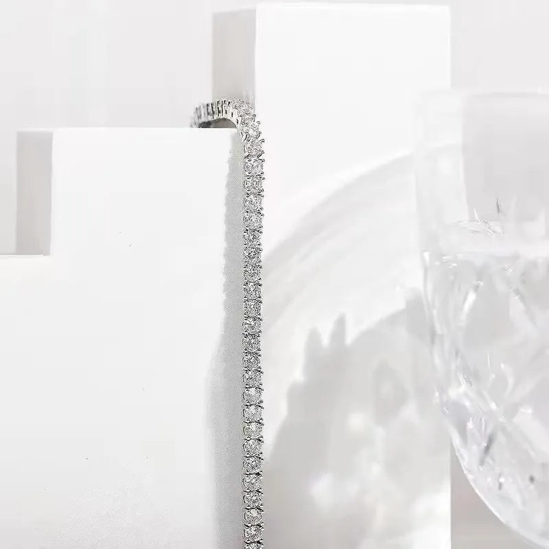 Ava Tennisarmband | Silber