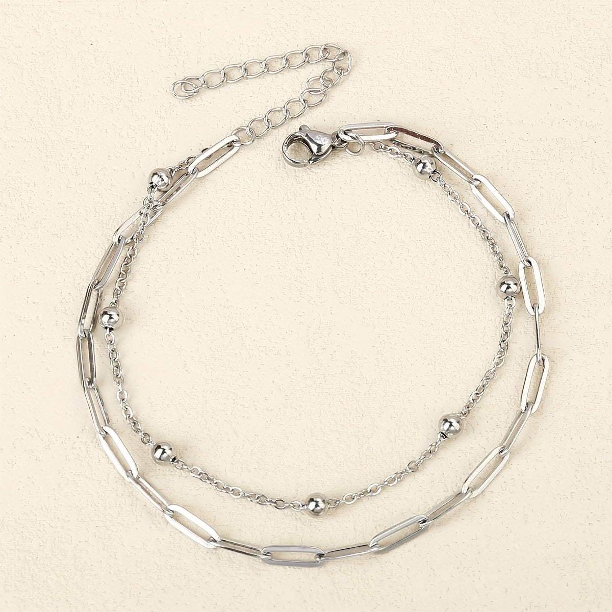 Elegantes Doppelreihiges Vergoldetes Armband