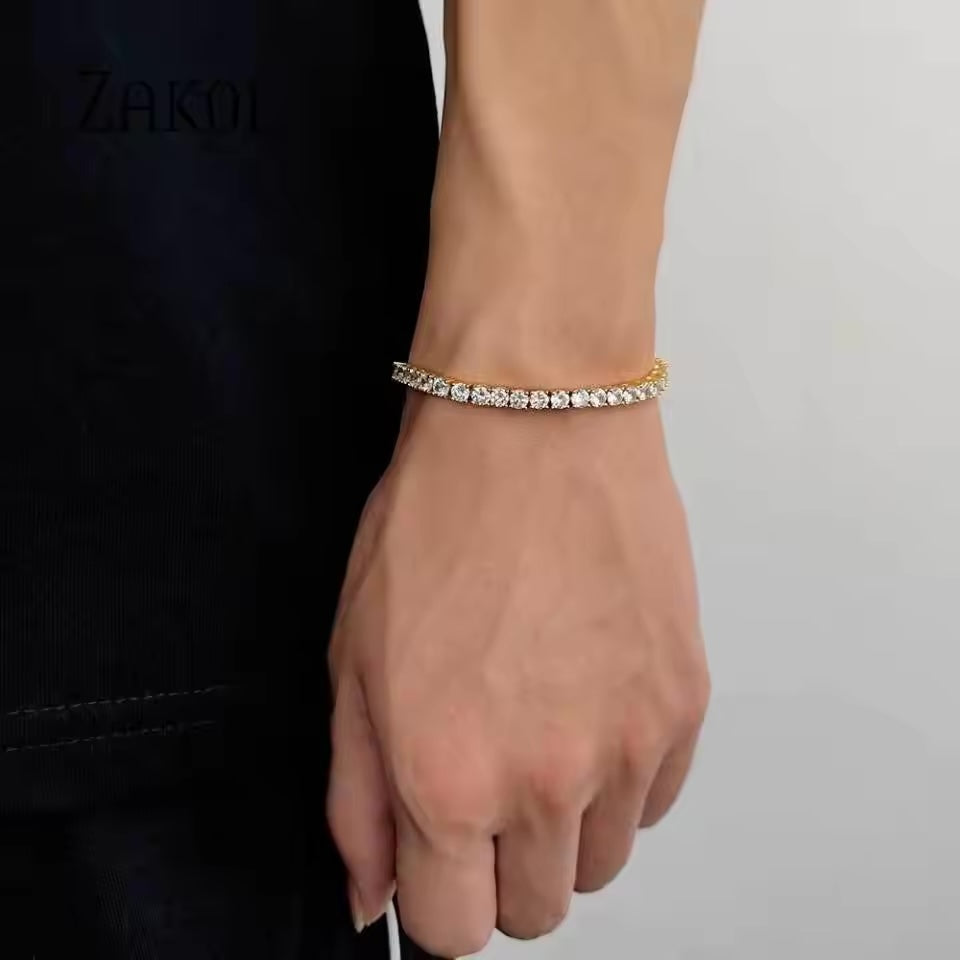 Hallie Tennisarmband | Vergoldet