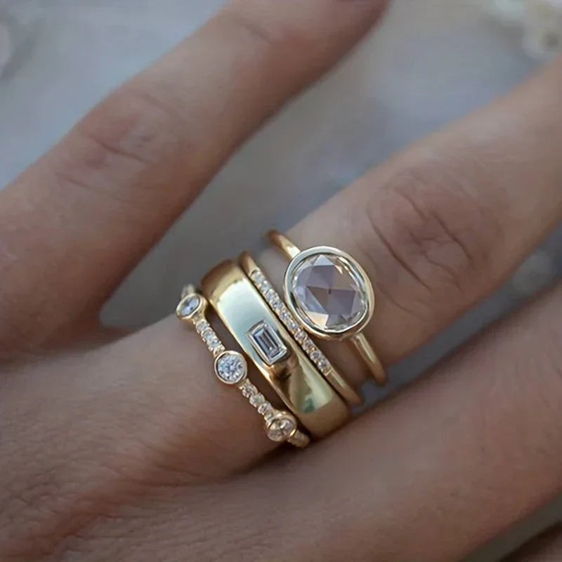Lila | Vintage Gold und Zirkonium Ring