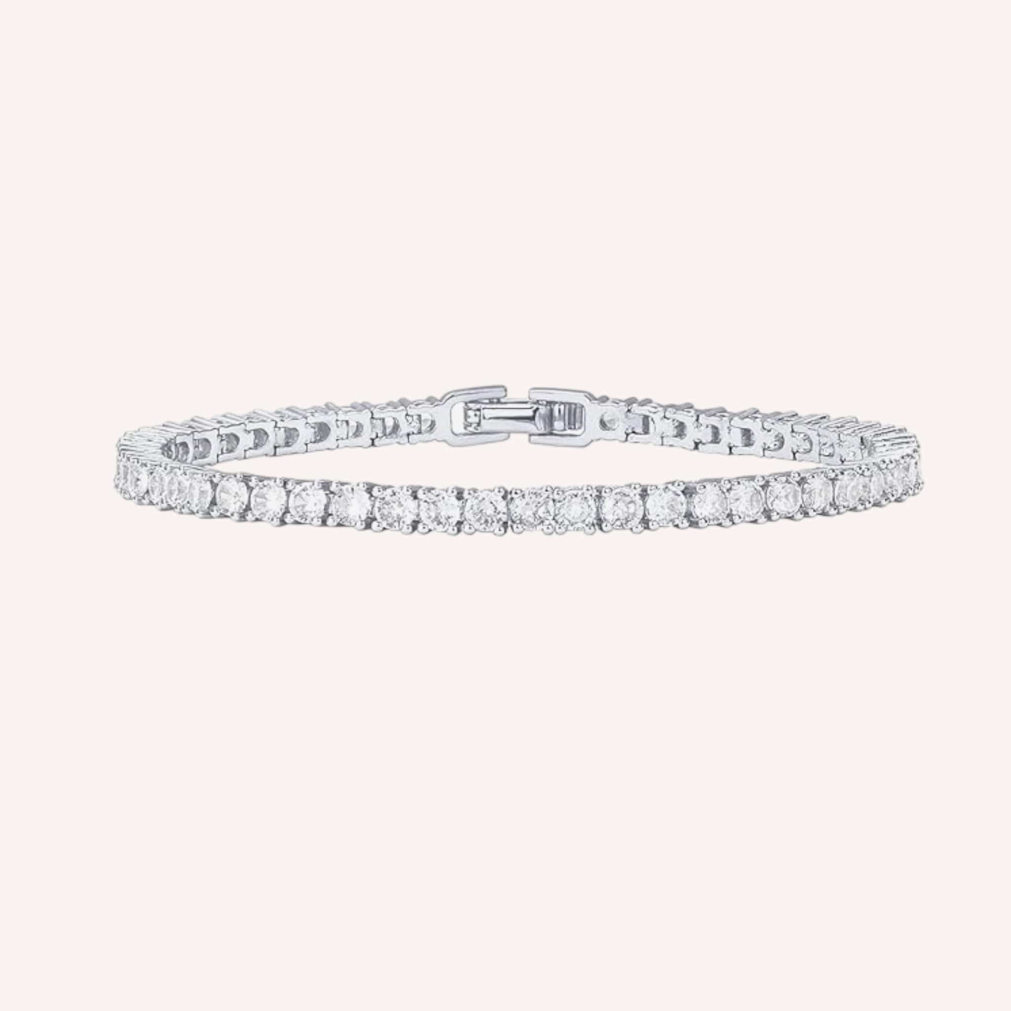 Ava Tennisarmband | Silber