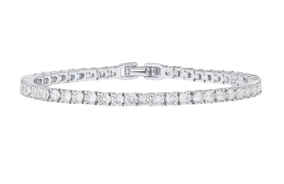 Ava Tennisarmband | Silber